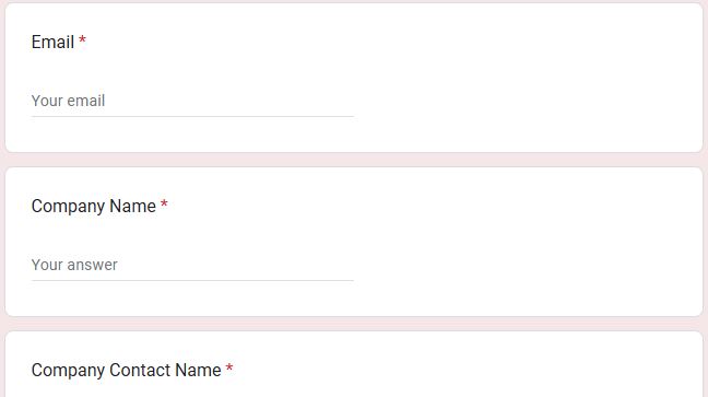 Parts Service Form